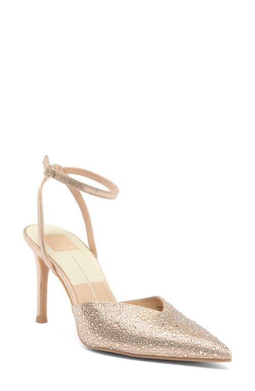 Dolce Vita Keisha Crystal Pointed Toe Pump in Metallic Lyst