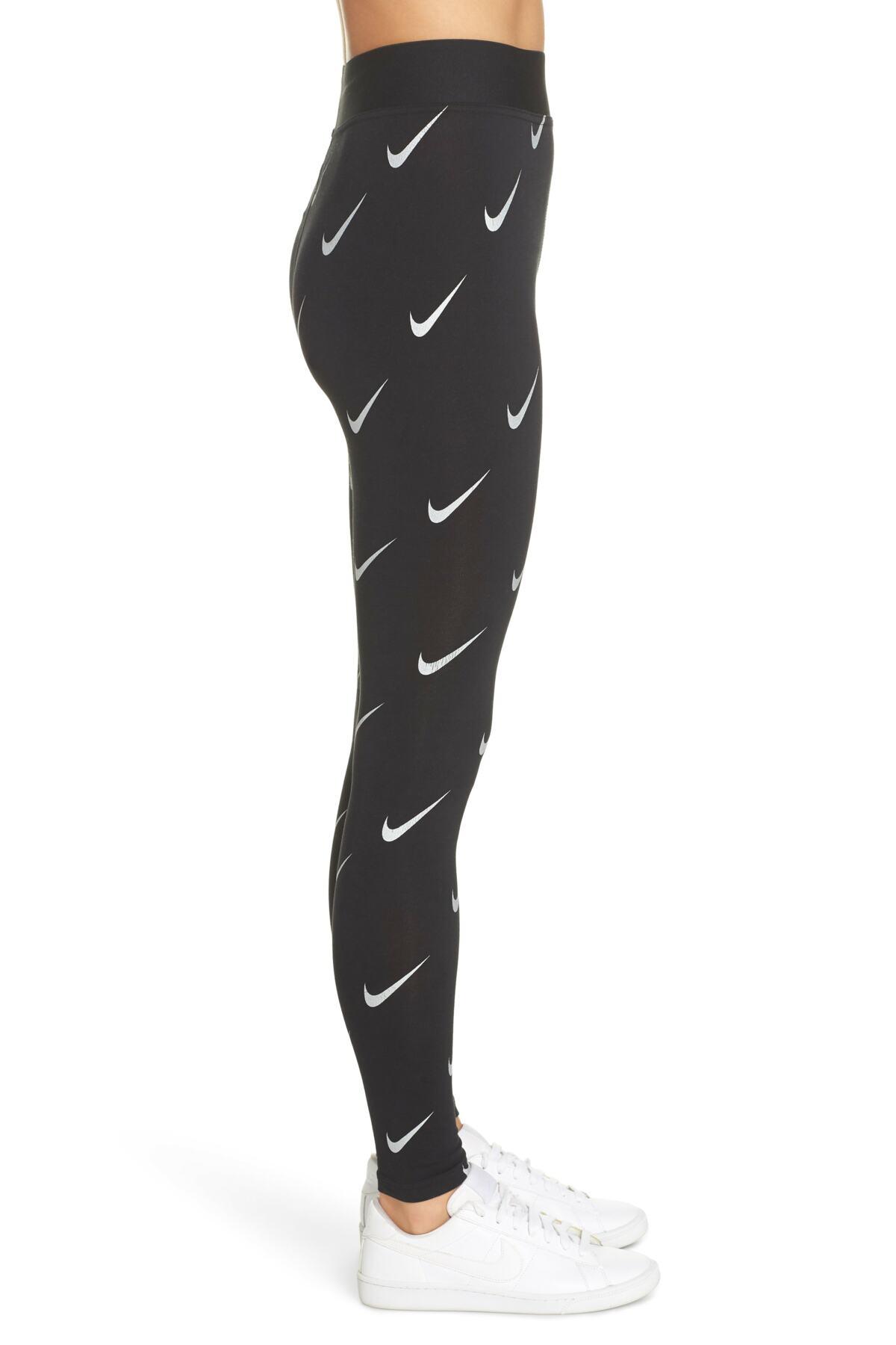 Nike Sportswear Allover Print Logo Leggings in Black | Lyst
