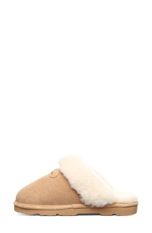 BEARPAW Loki Leopard Print Genuine Shearling Lined Suede Slipper