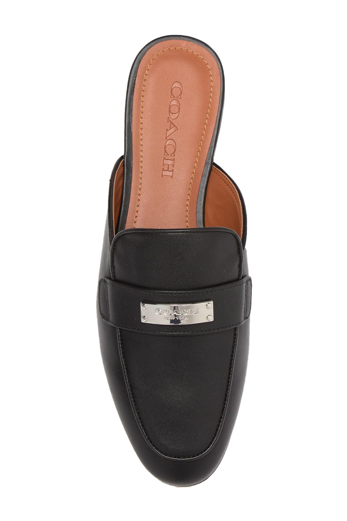 coach mules black