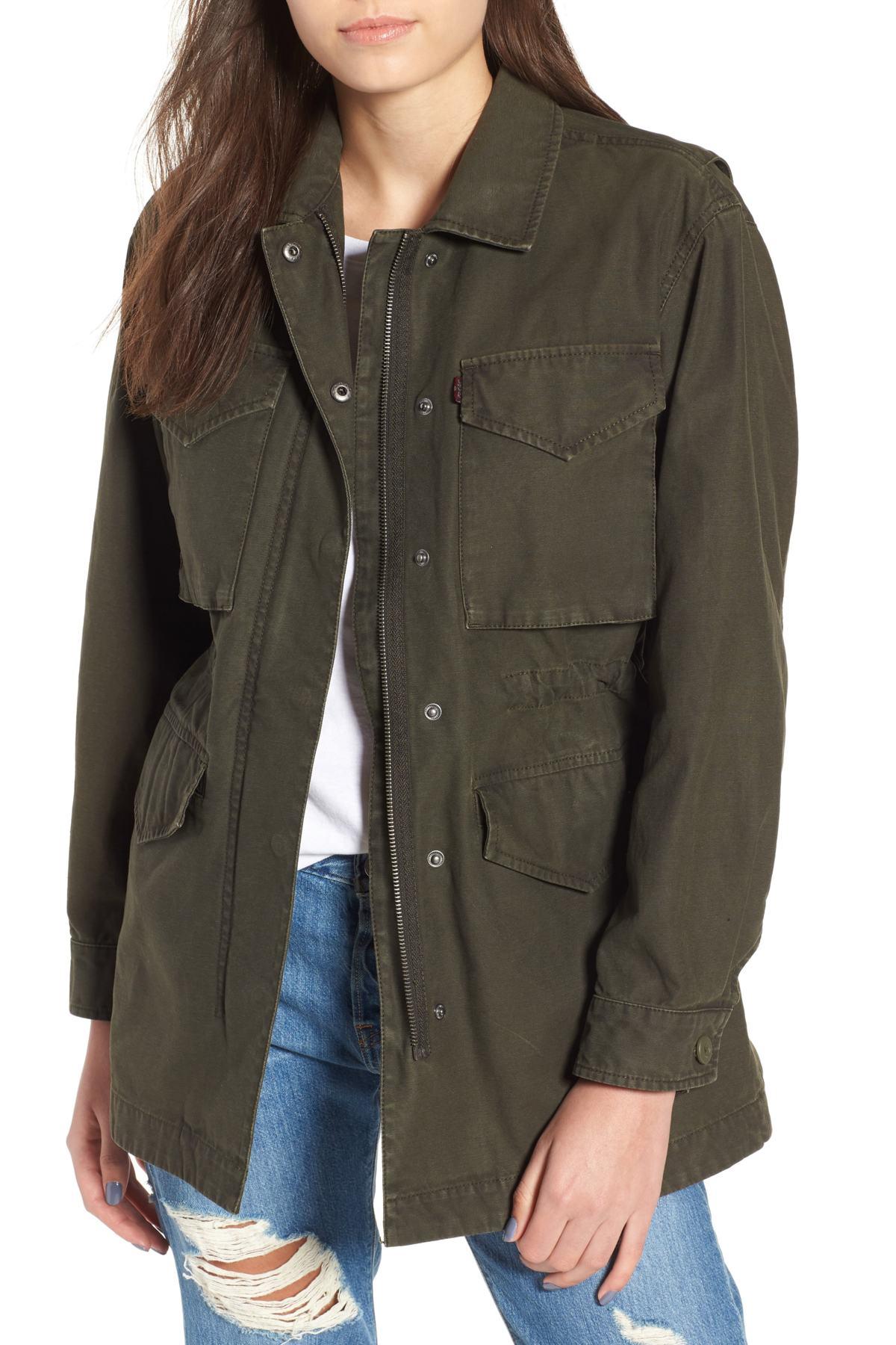 Levi's Cotton Oversize Military Jacket in Army Green (Green) Lyst