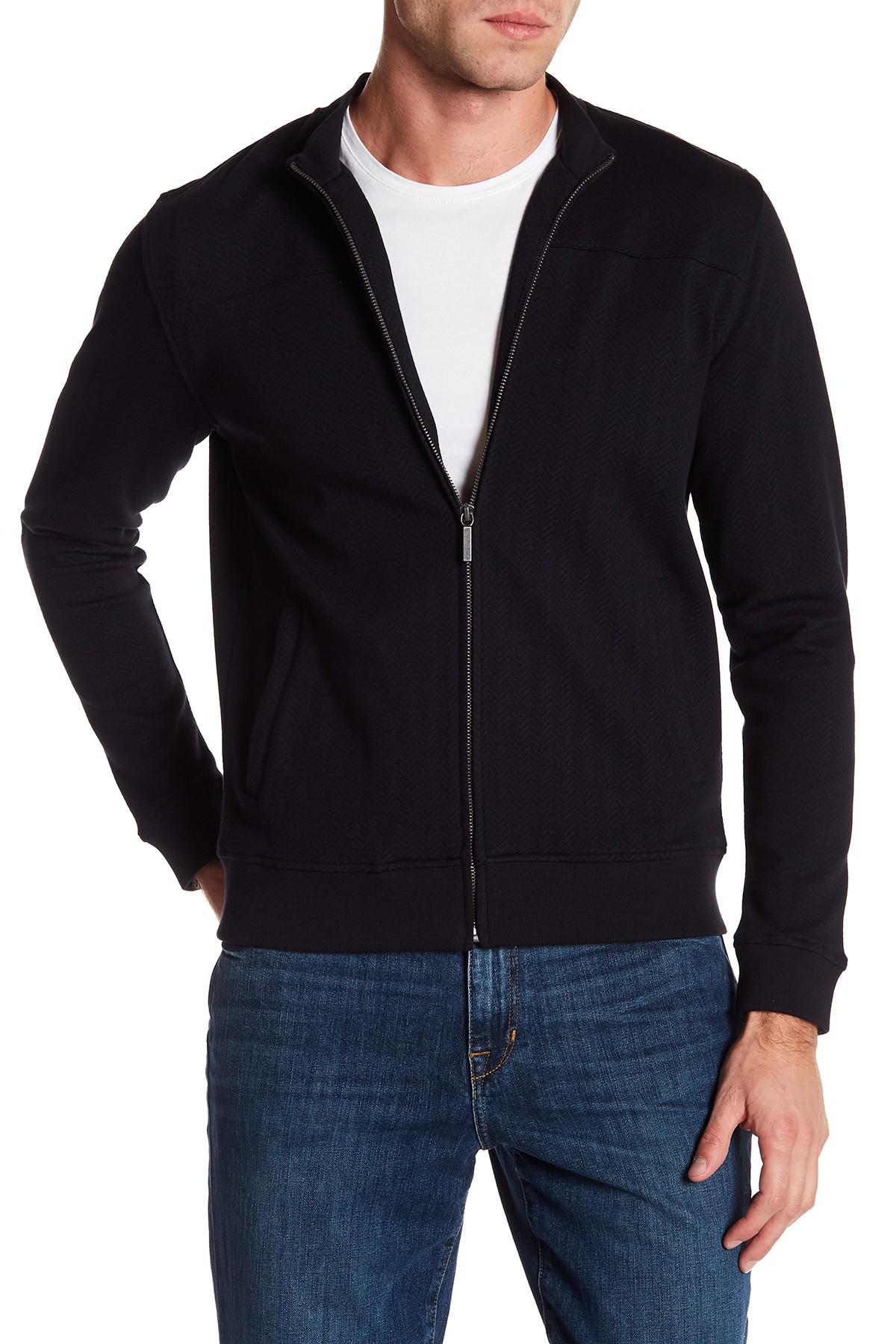 Download Tocco Toscano Cotton Mock Neck Long Sleeve Full Zip Jacket ...