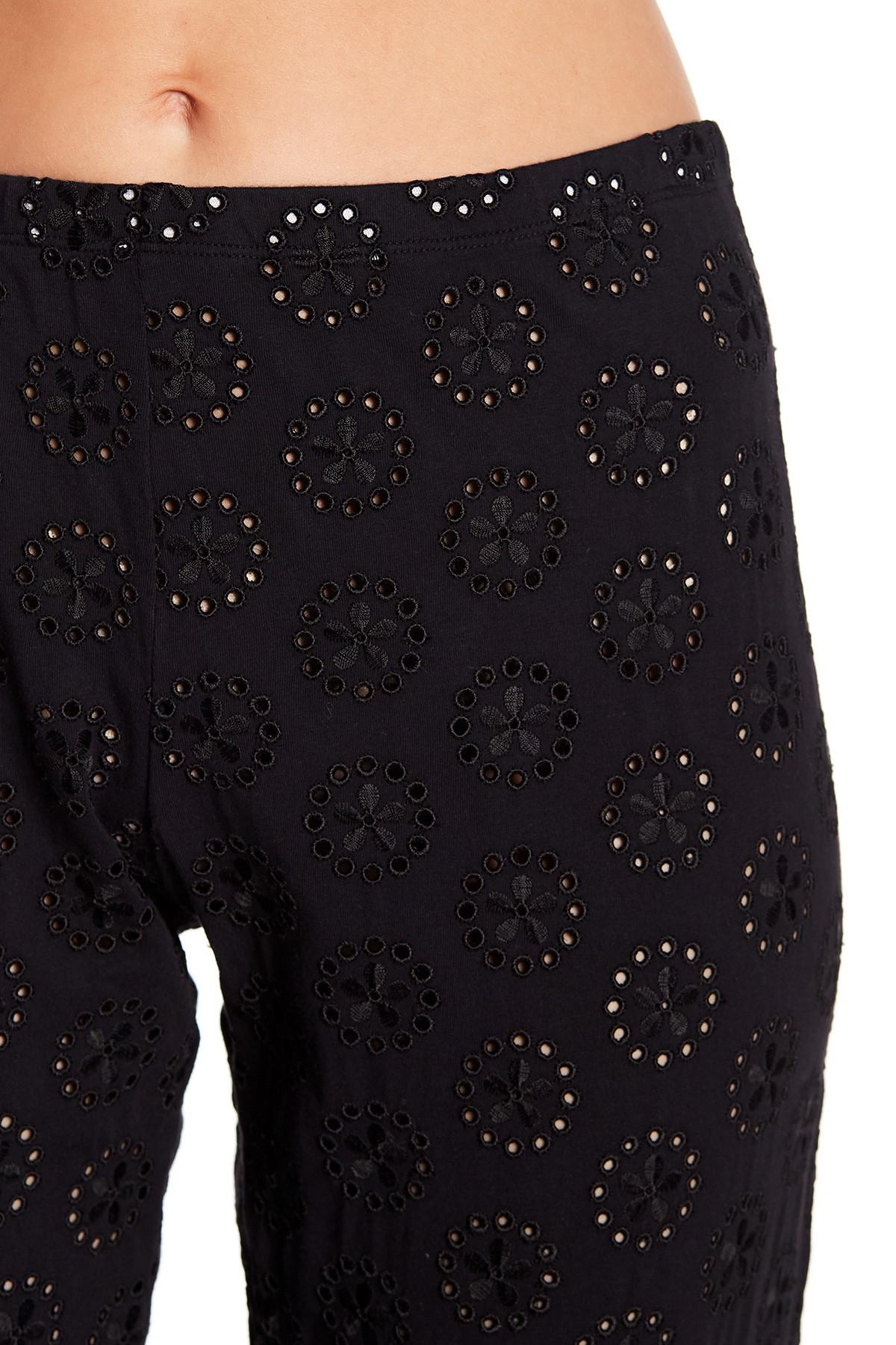 Johnny Was Eyelet Lace Pants in Black Lyst