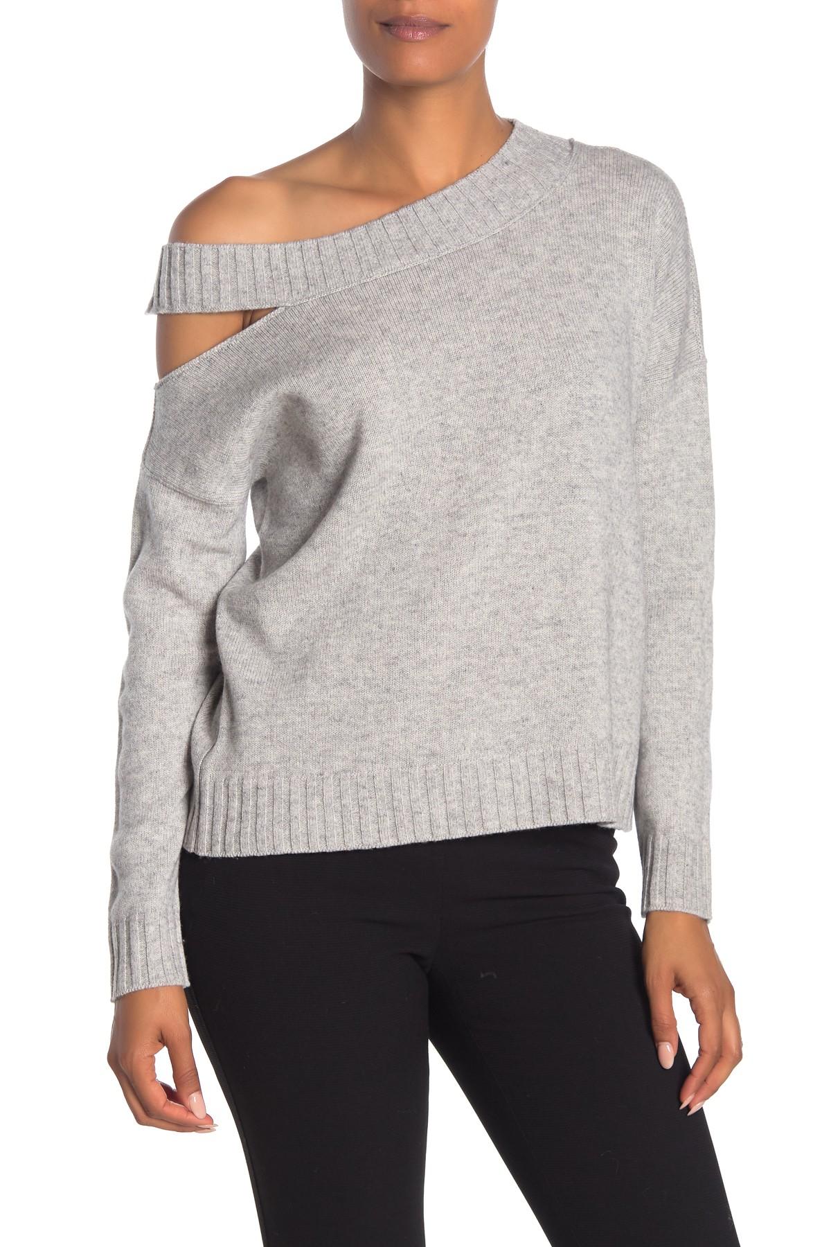 vince off shoulder slit pullover