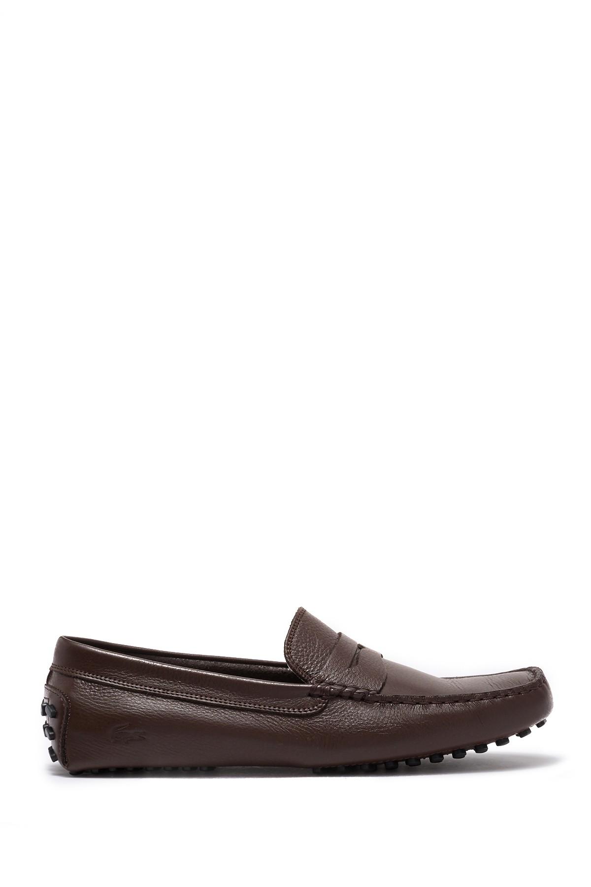 lacoste concours 118 leather penny loafer