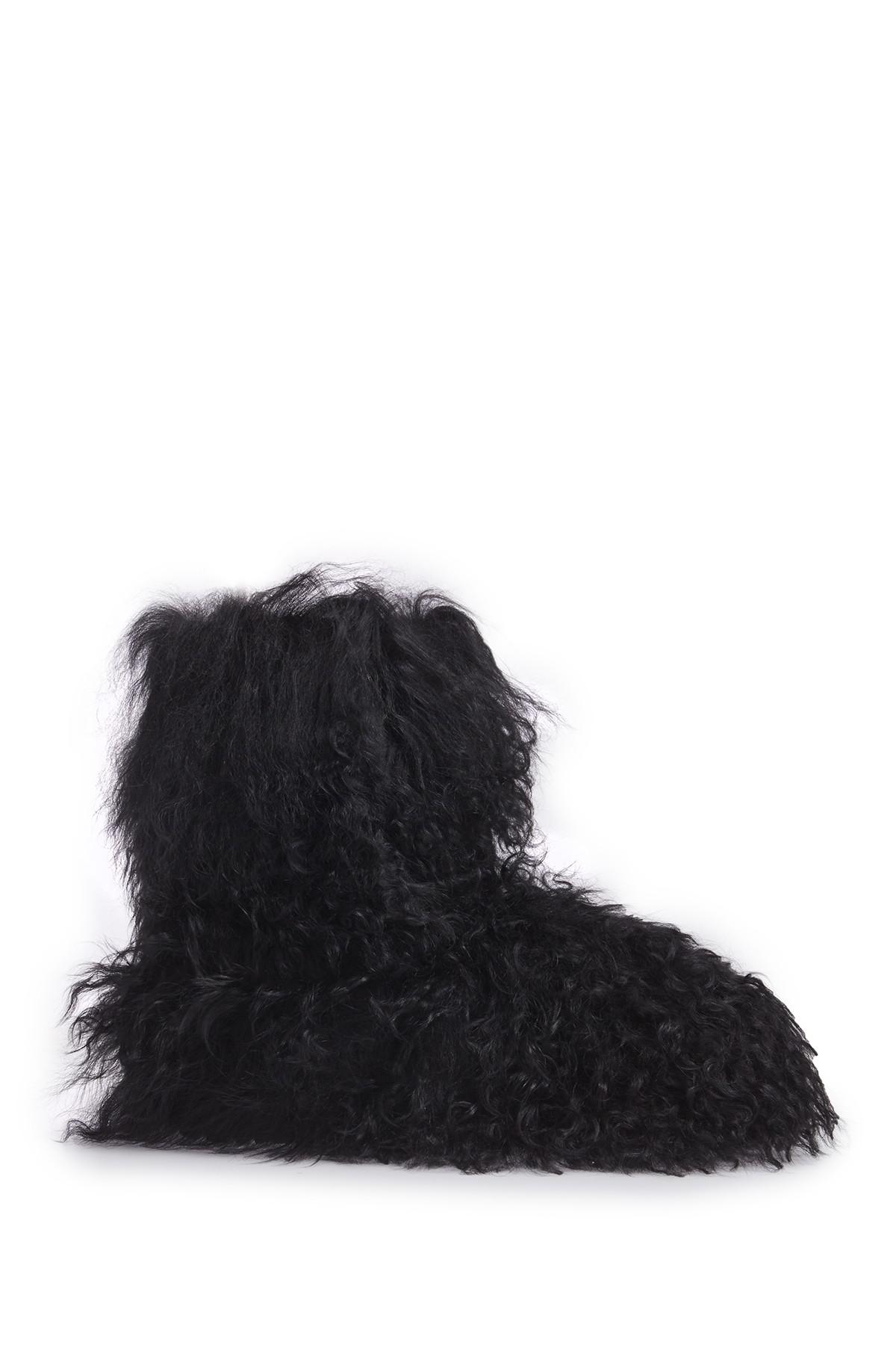 fluff momma mongolian genuine sheepskin boot