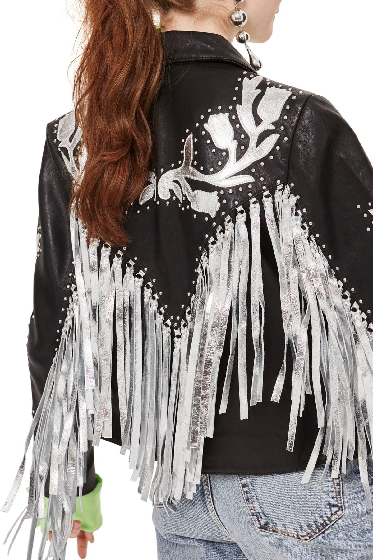 topshop fringe jacket