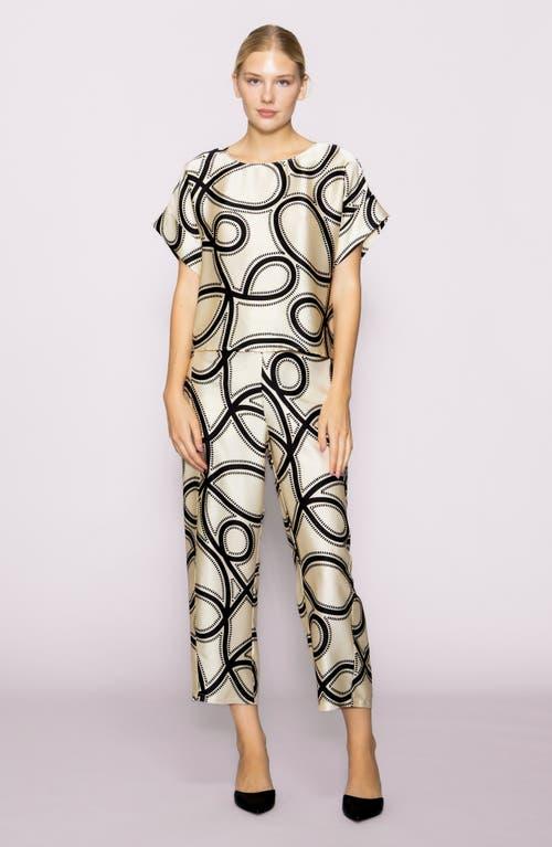 MELLODAY Printed Ankle Barrel Leg Pants Lyst