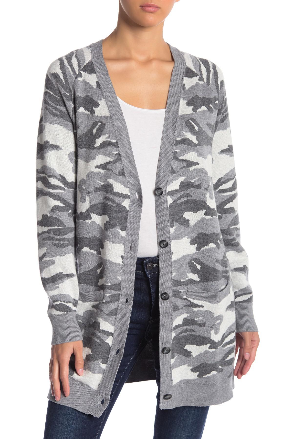 lucky brand camo cardigan