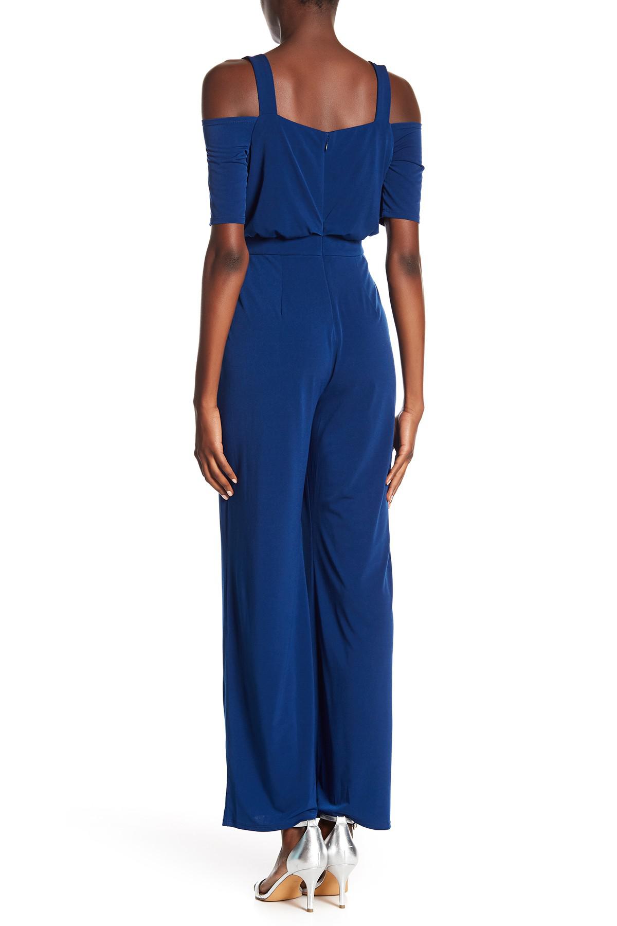 vince camuto cold shoulder jumpsuit