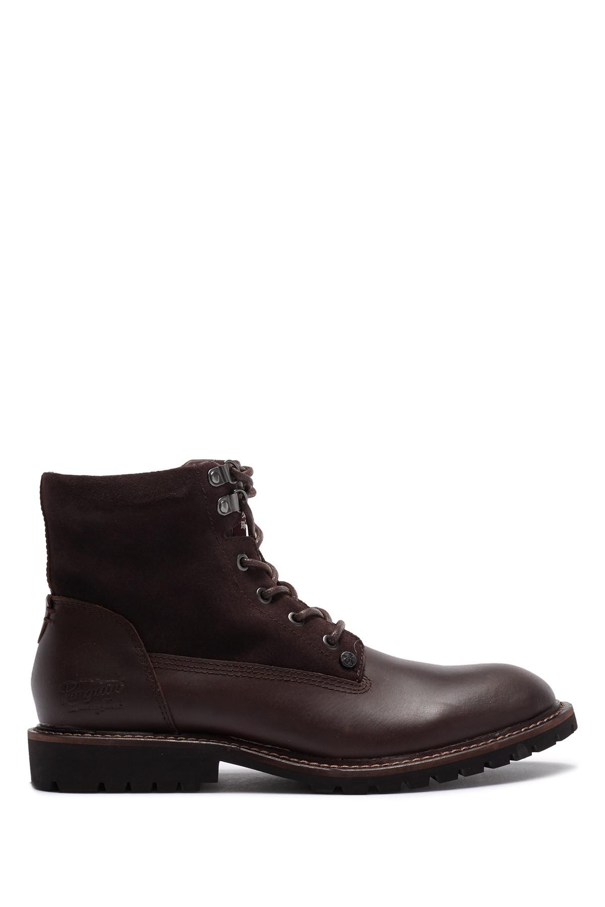 original penguin jesse leather combat boot