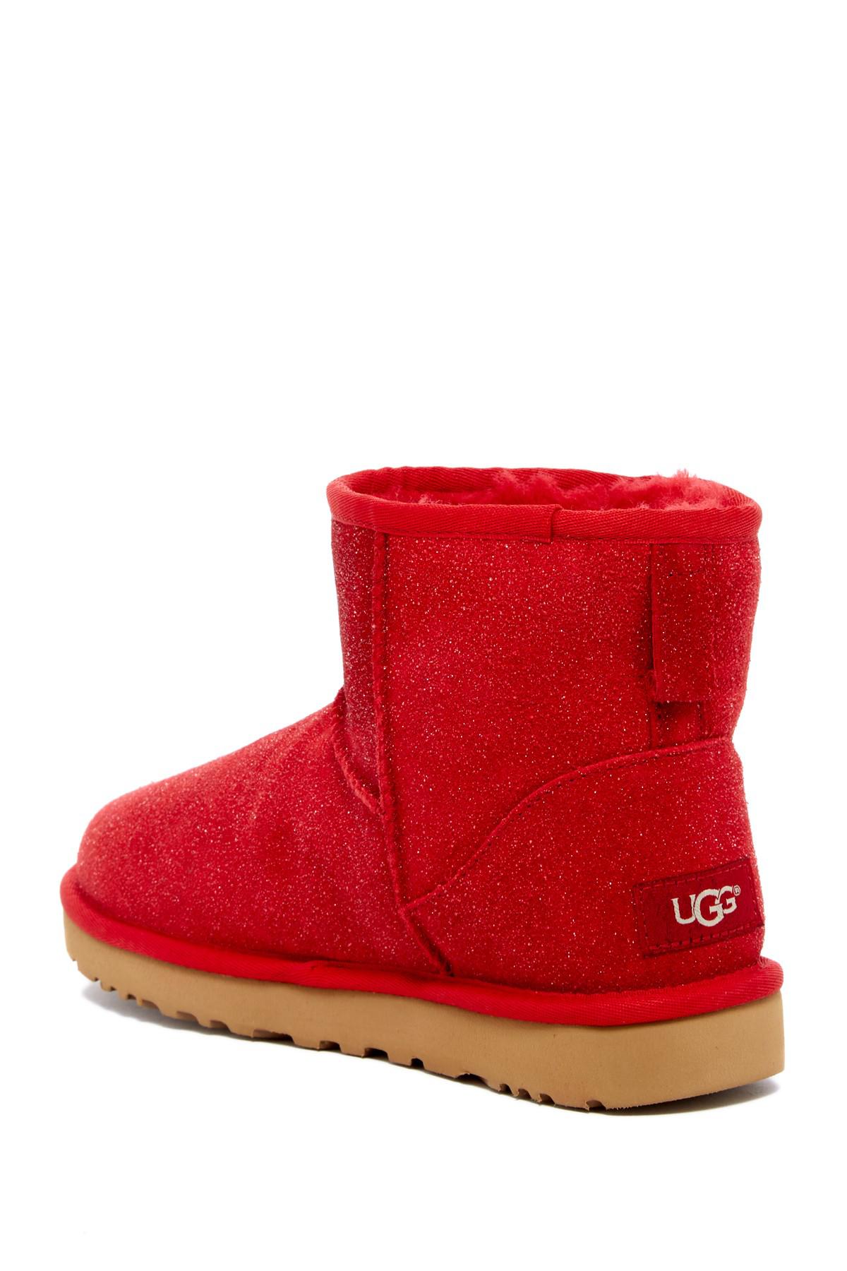 UGG Suede Classic Mini Serein Pure(tm) Lined Boot in Red - Lyst