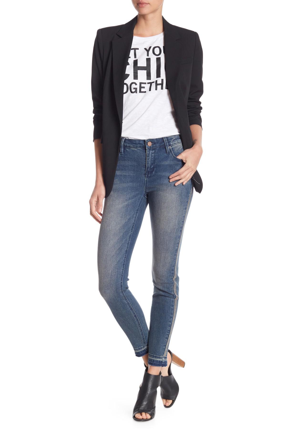 Kenneth Cole  Denim Indigo Studded Skinny Jeans  In Thunder 