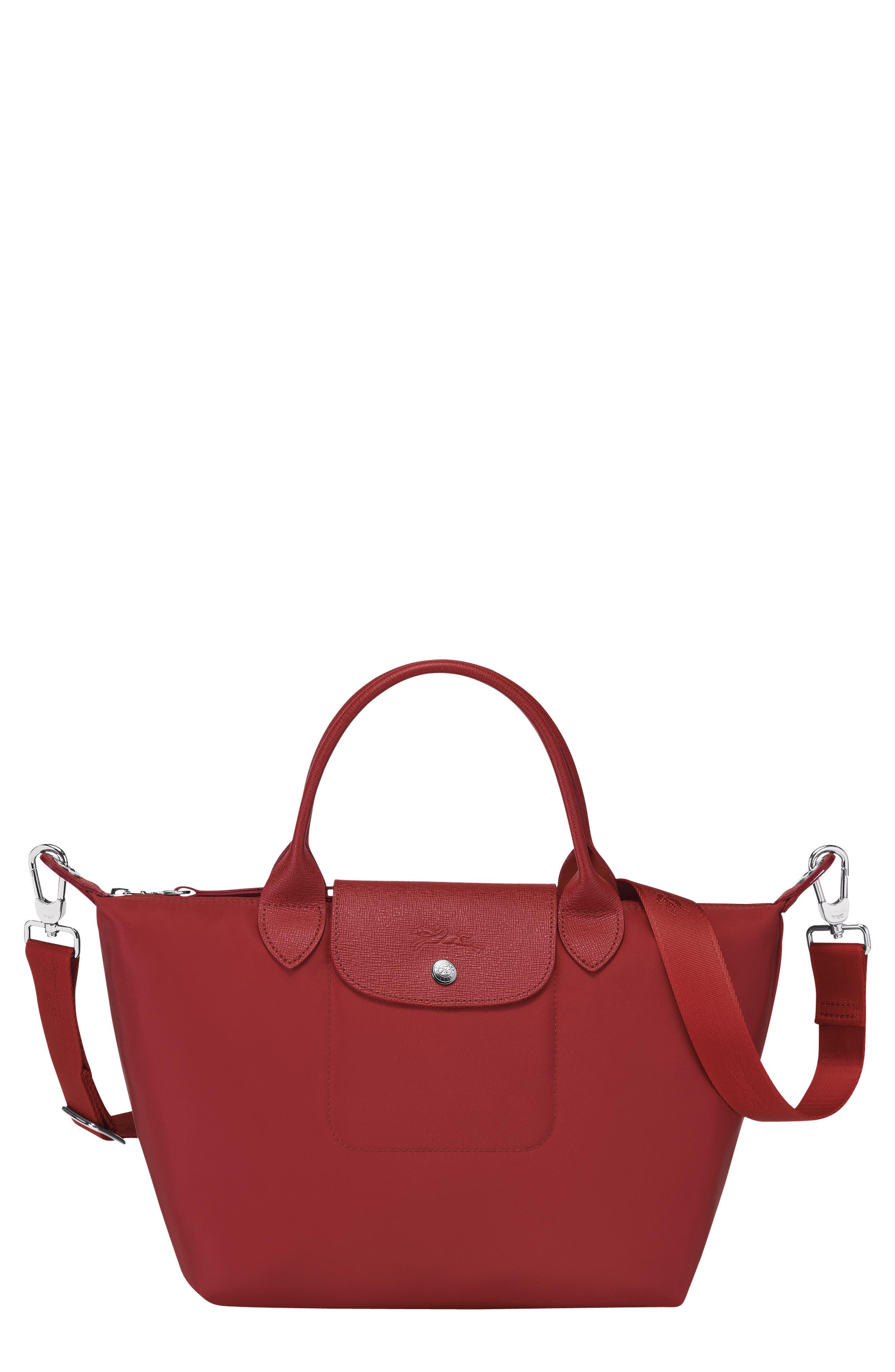 Longchamp Le Pliage Neo Small Top Handle Bag in Red