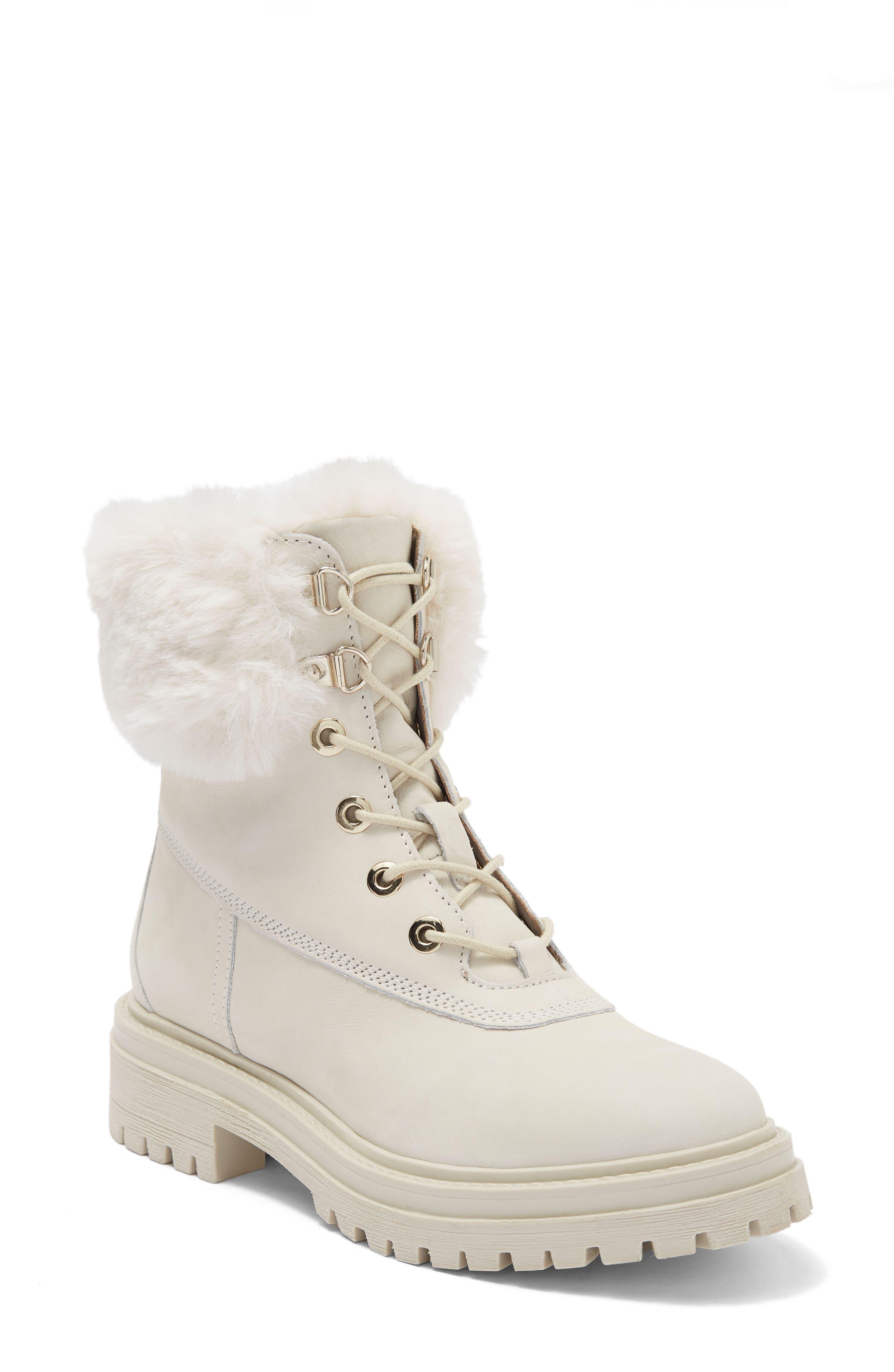 Geox Iridea Faux Fur Trim Winter Boot in White Lyst