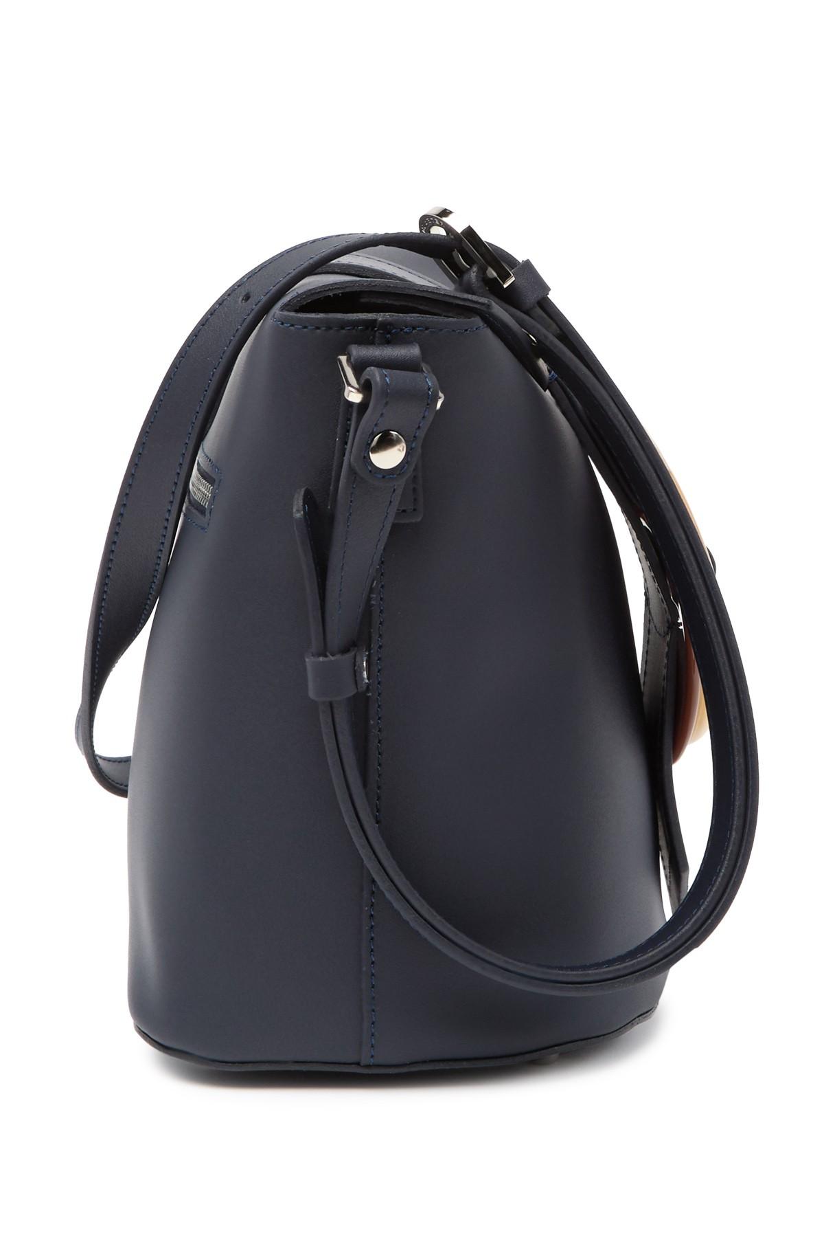 Lancaster Parisienne Gloria Leather Shoulder Bag in Dark Blue (Blue) - Lyst