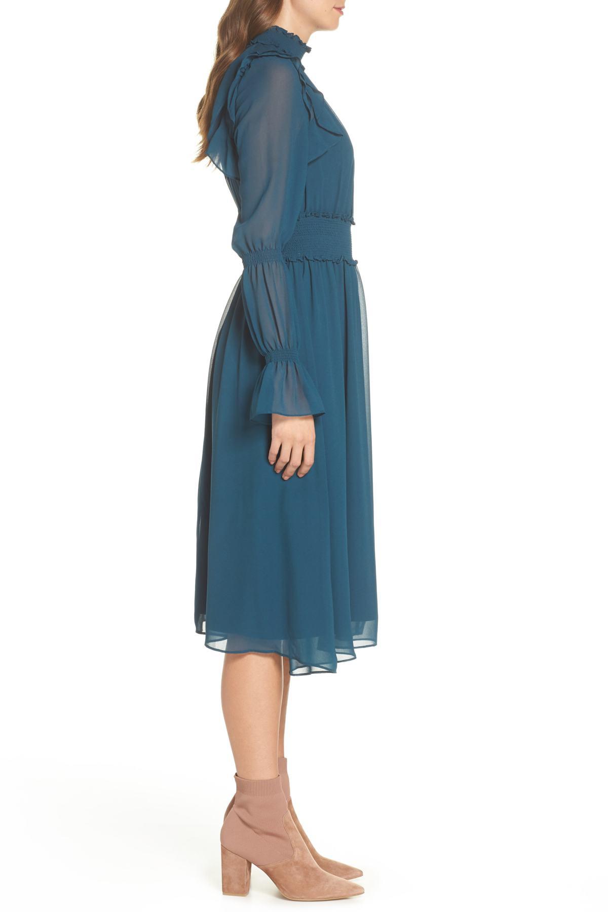 chelsea28 ruffle midi dress