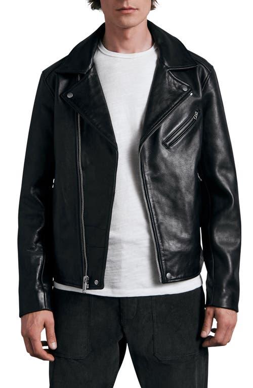 rag & bone ブラックレザーライダースジャケット rag & bone（ラグアンドボーン）の「rag & bone + Schott