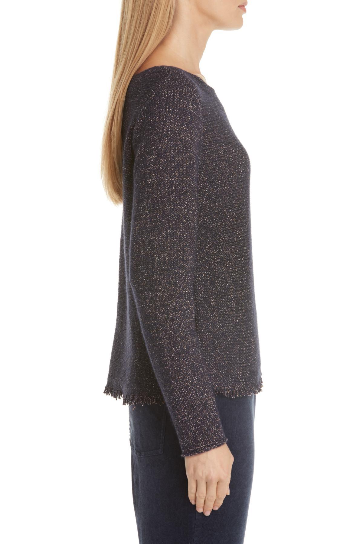 eileen fisher fringe hem sweater
