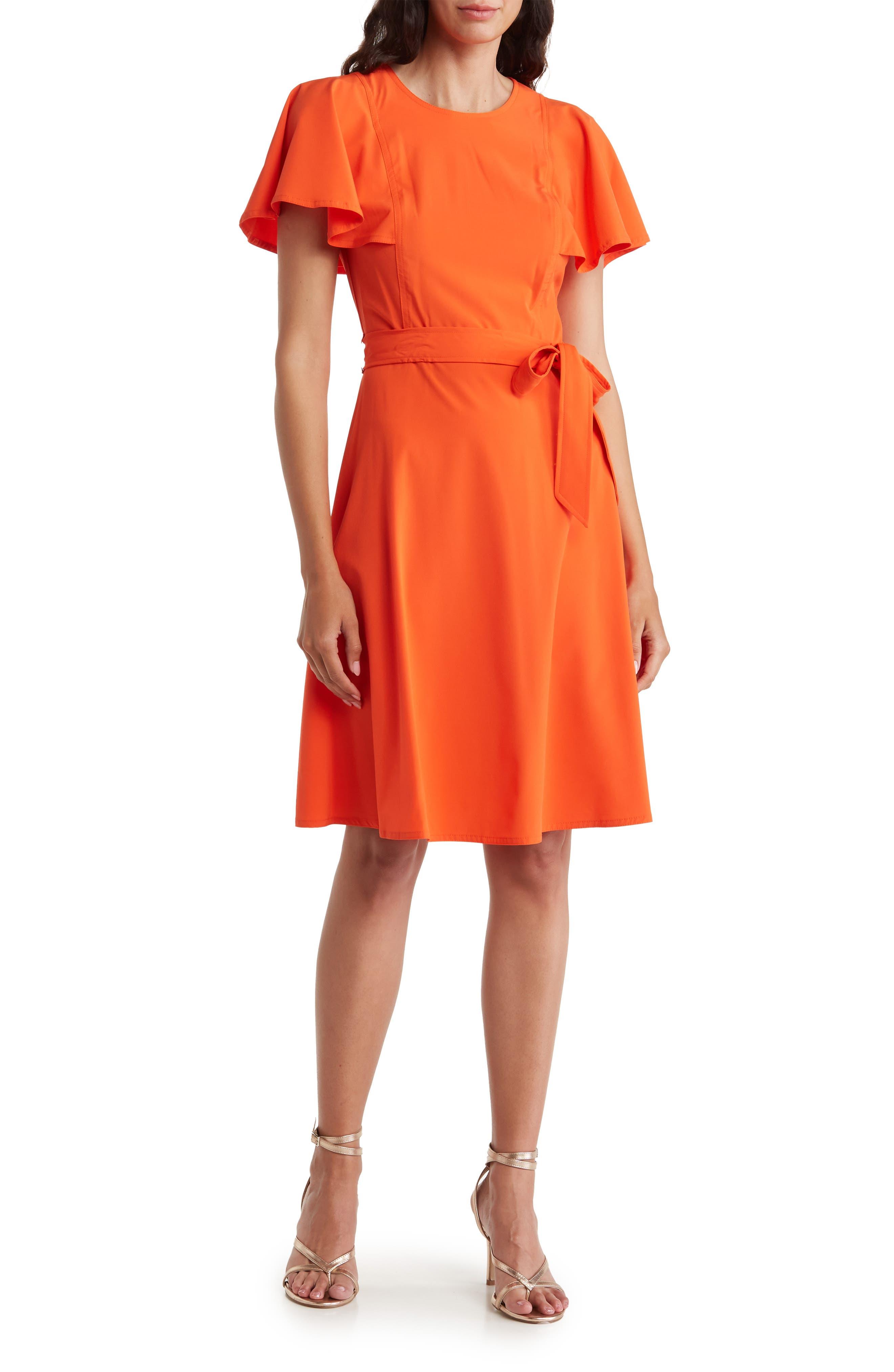 Calvin klein cheap belted dress