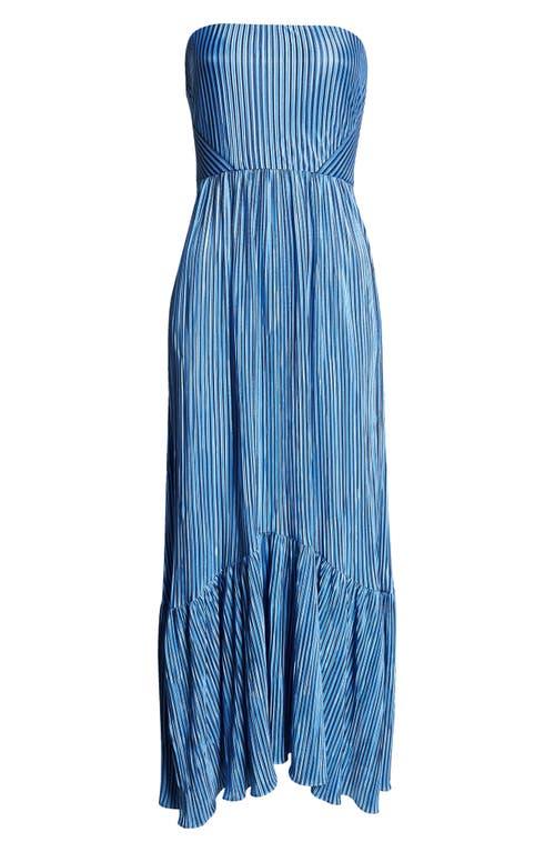 Ramy Brook Deyvani Stripe Strapless Maxi Dress in Blue | Lyst