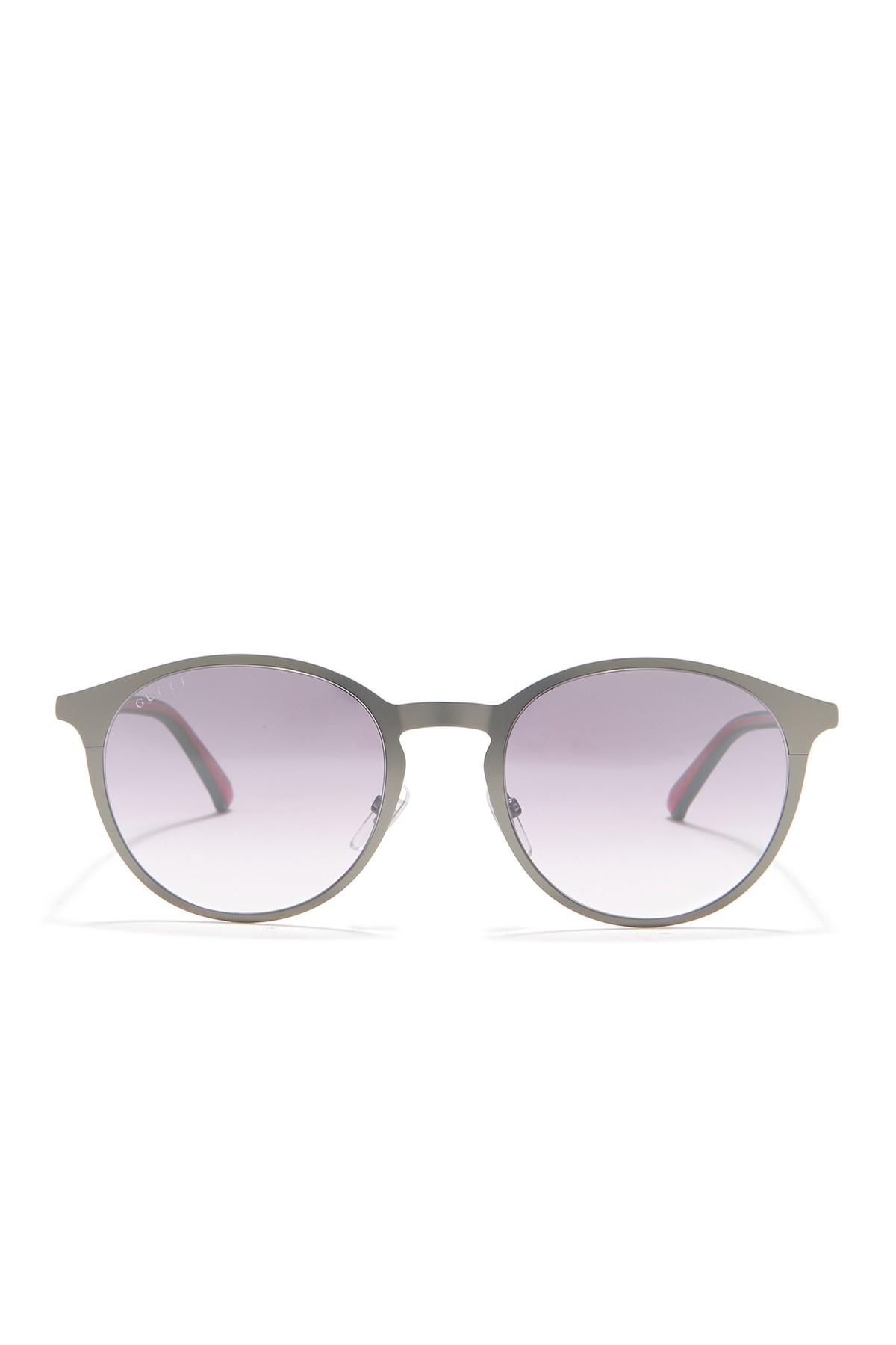 gucci 52mm round cat eye sunglasses
