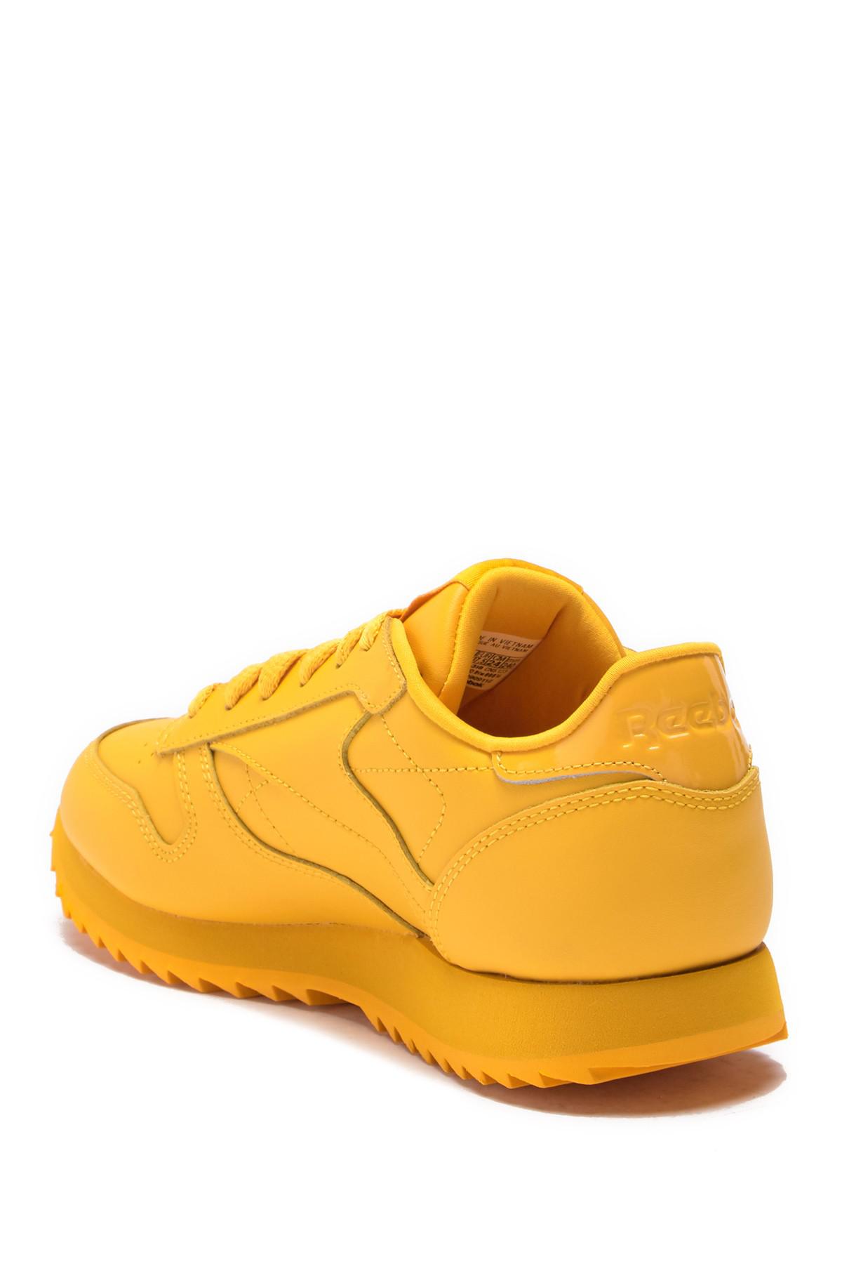 reebok classic leather ripple yellow