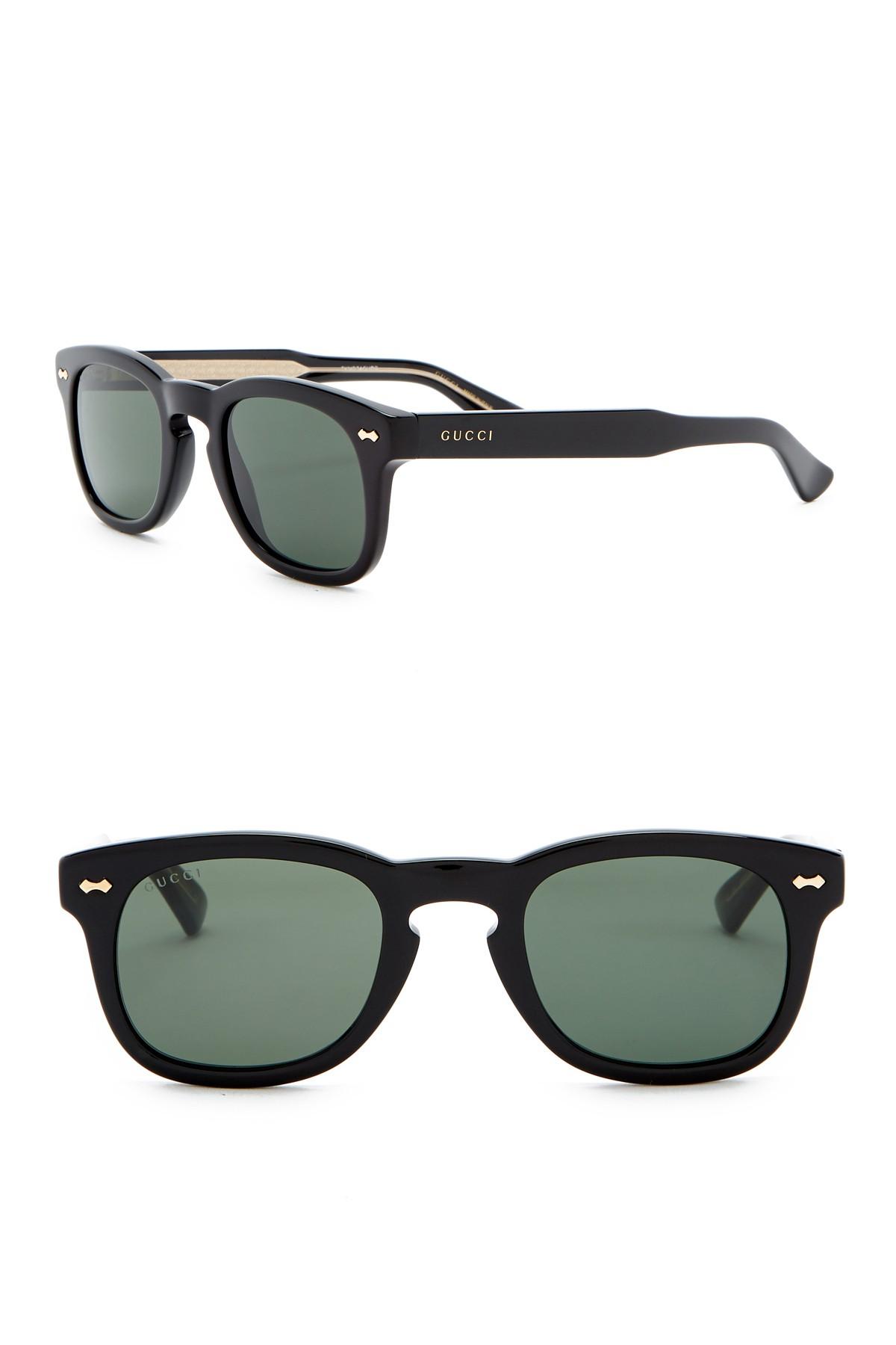 gucci 49mm square sunglasses