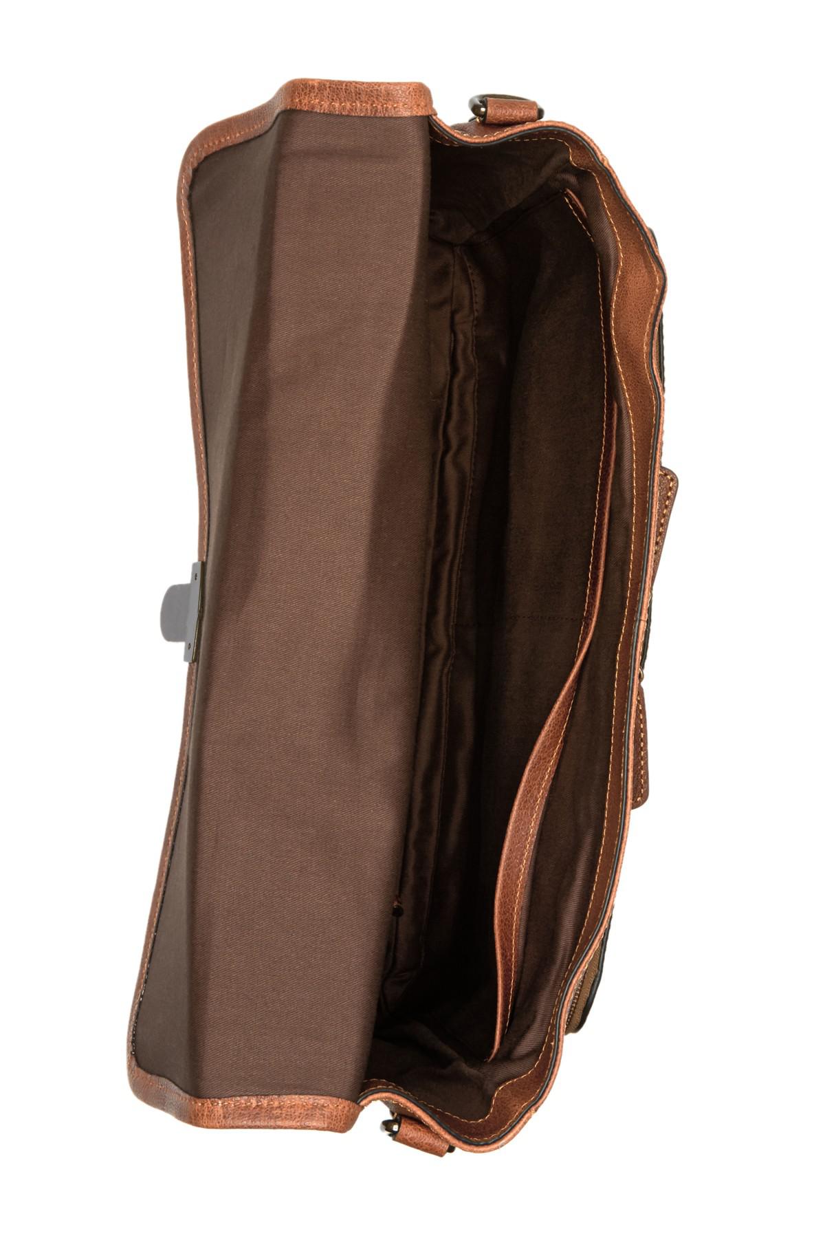 Frye Luke Leather Messenger Bag in Tan (Brown) for Men - Lyst