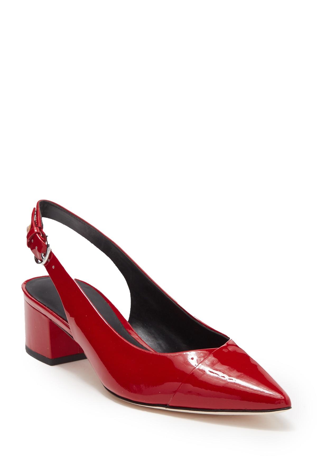 giana patent leather slingbacks by me too