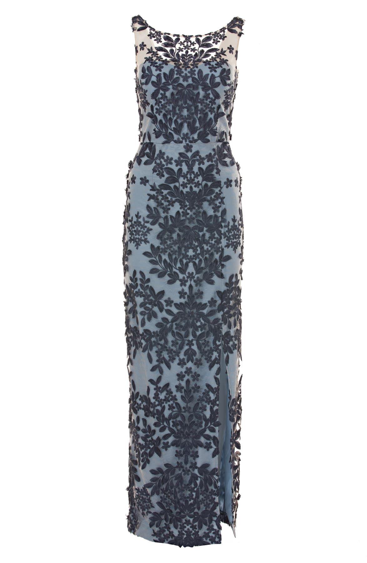 leaf embroidered gown js collections