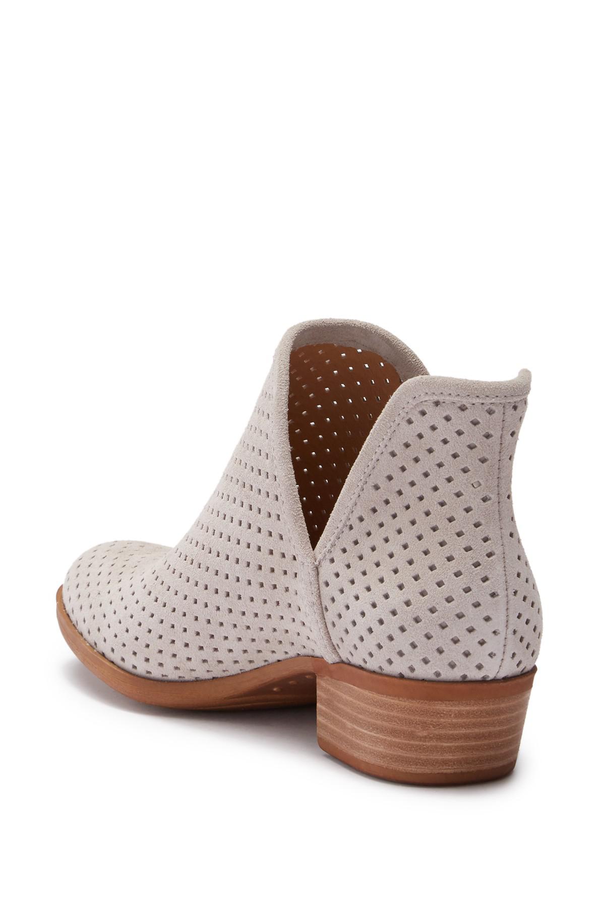 lucky brand brooklin perforated suede bootie