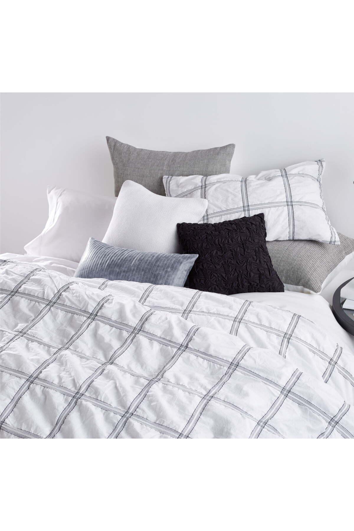 Dkny Cotton Check Please Duvet Cover In White Lyst