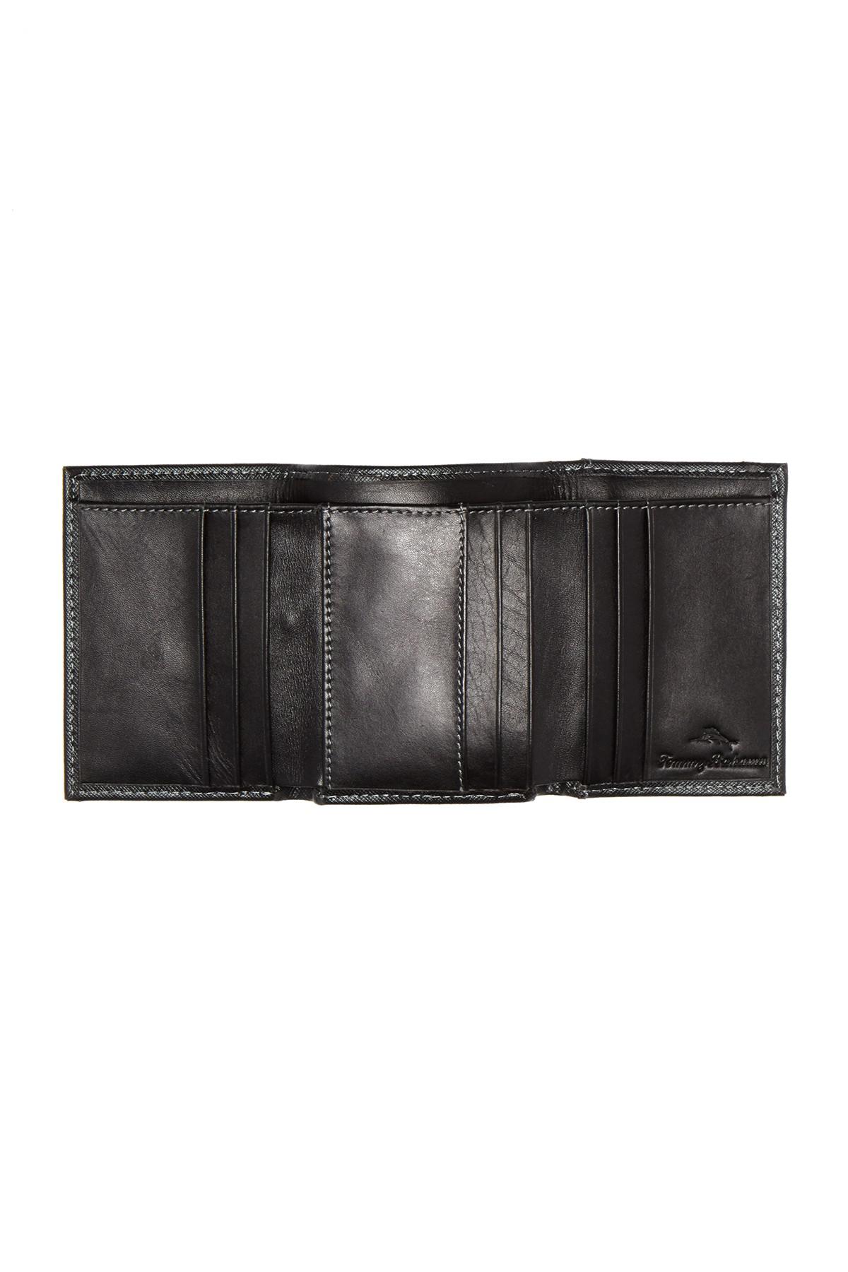 Tommy Bahama Sorrento Leather Trifold Wallet in Black for Men - Lyst