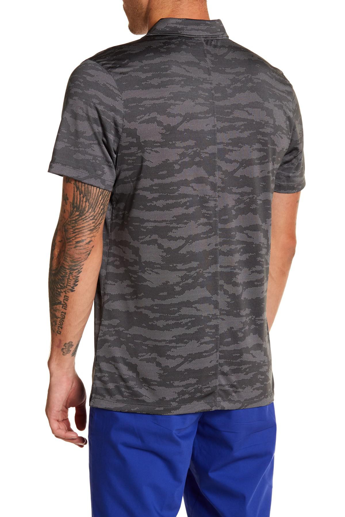 Nike Synthetic Camo Golf Polo Shirt in Gray for Men | Lyst