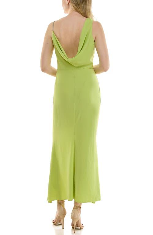 black velvet asymmetric bodycon midi dress Scoop Neck, Open Back, Asymmetric Hem With Slit Detail Fit And Flare M –  John Paul Ataker main image 1