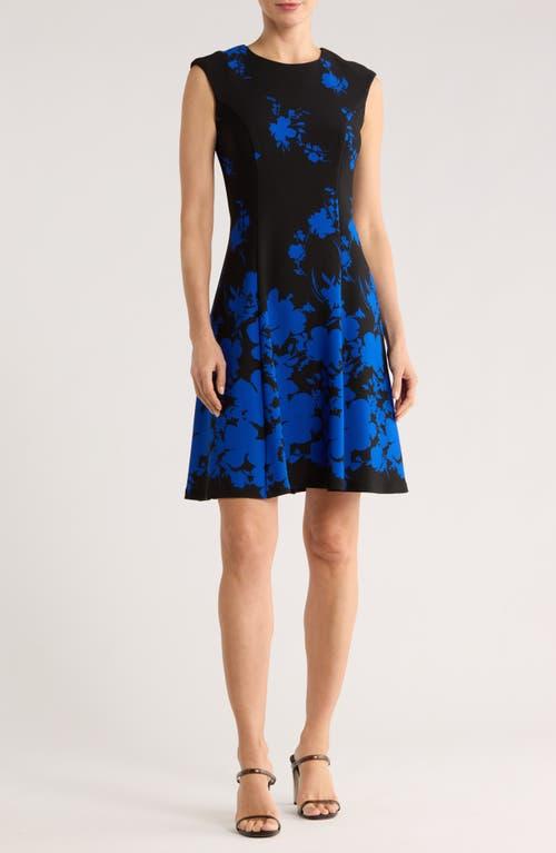 Connected Apparel Floral Fit & Flare Dress in Blue | Lyst Connected Apparel Floral Fit & Flare Dress in Blue | Lyst