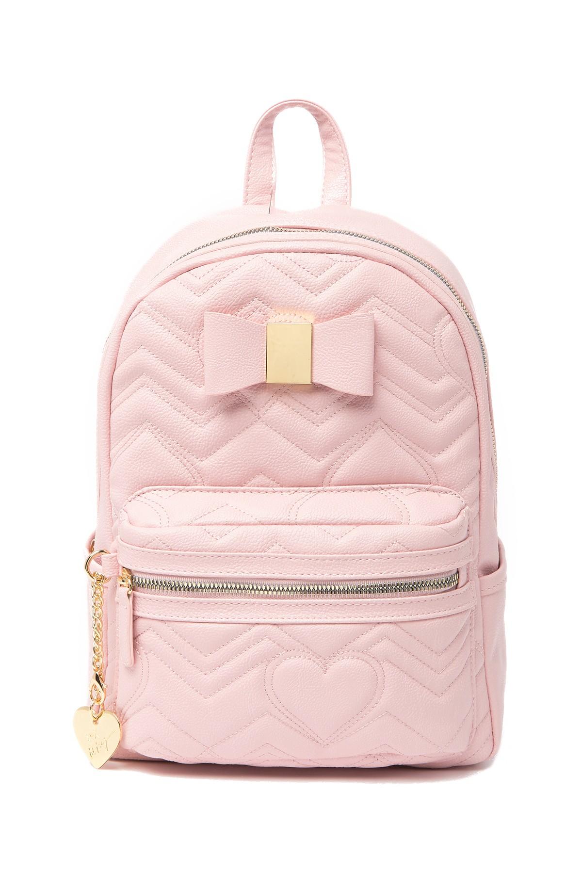 Betsey Johnson Synthetic Quilted Heart Mini Backpack in Blush (Pink) - Lyst