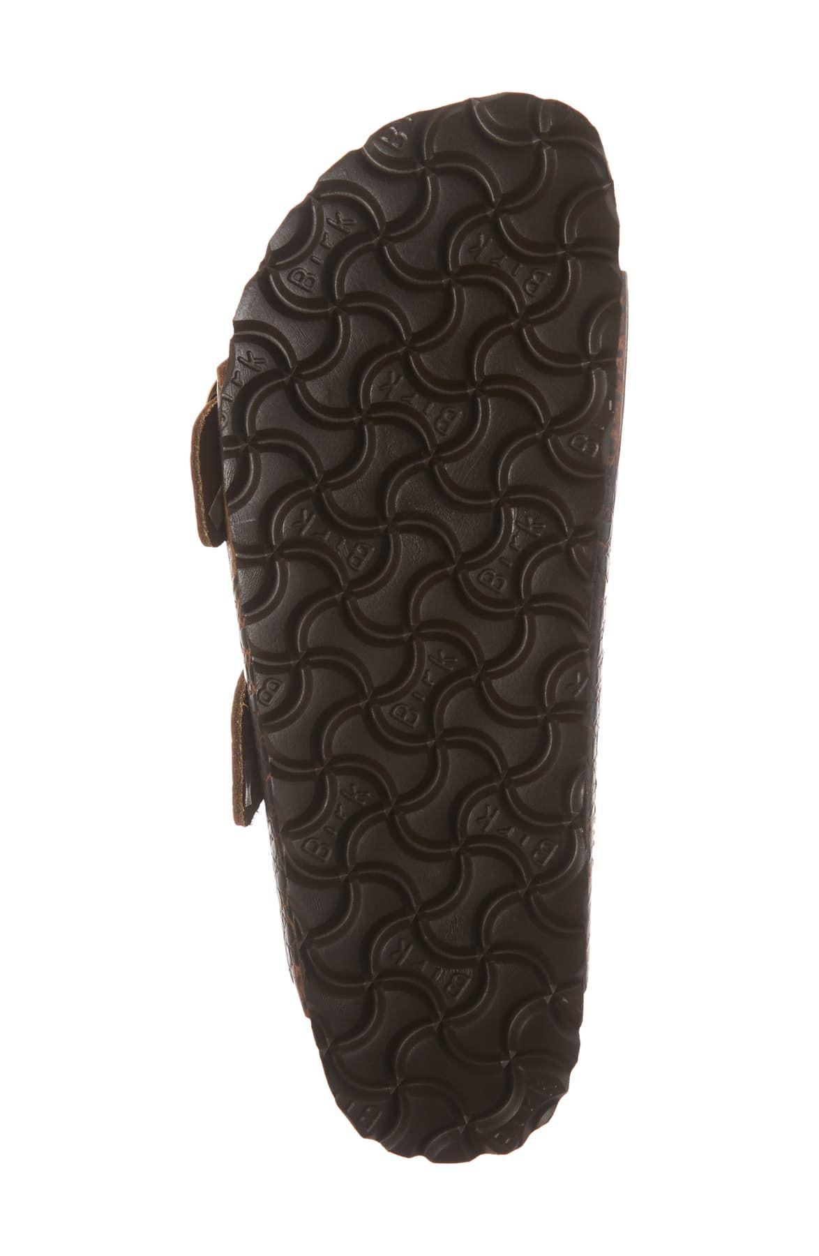 Birkenstock Arizona Croc-embossed Leather Slide Sandal - Discontinued in Brown - Lyst