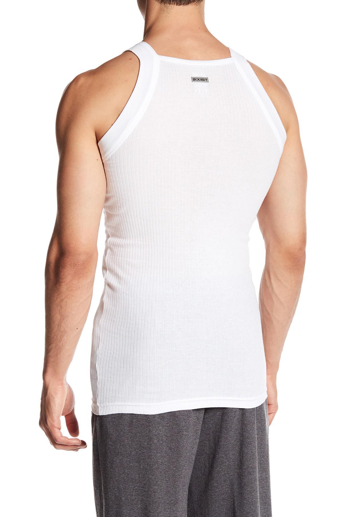 2xist Cotton Square Cut Tank Pack Of 2 in White for Men Save 24 Lyst