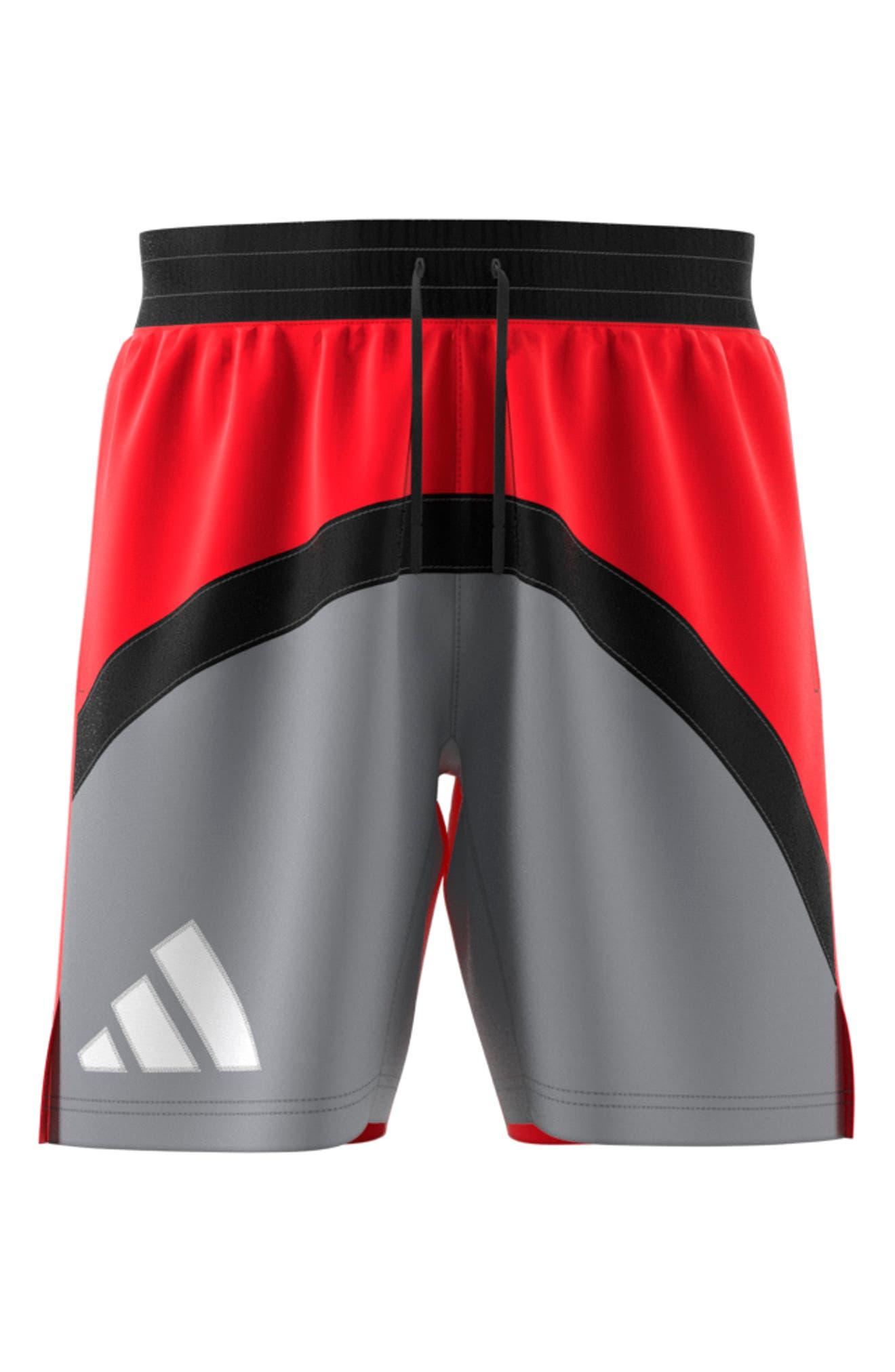adidas Galaxy Basketball Shorts In Vivid Red/grey At Nordstrom Rack in Gray  for Men | Lyst