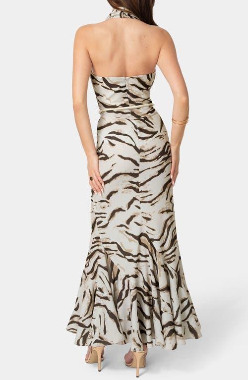 knee length dresses for ladies Balos Striped Maxi Dress-Natural main image 1