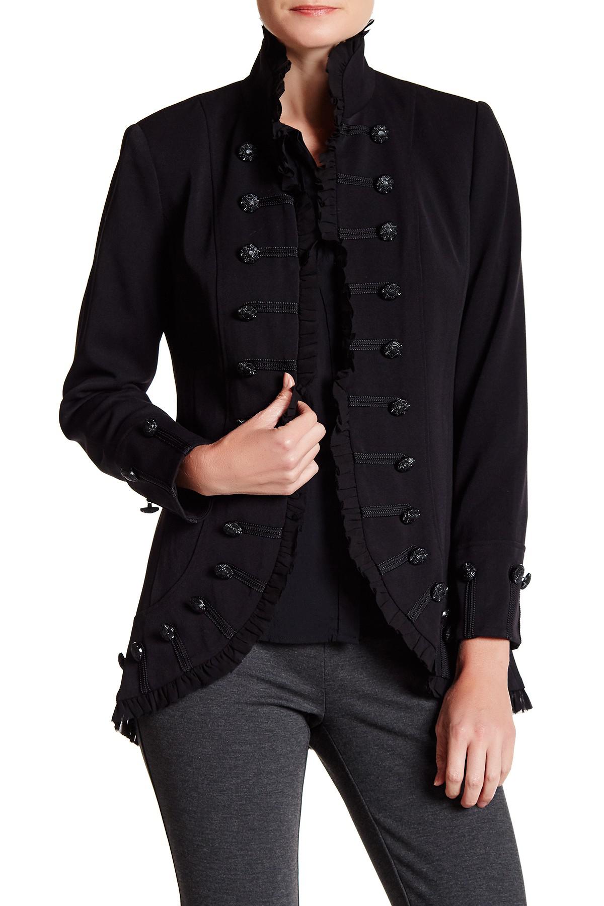 Military style jacket black sale