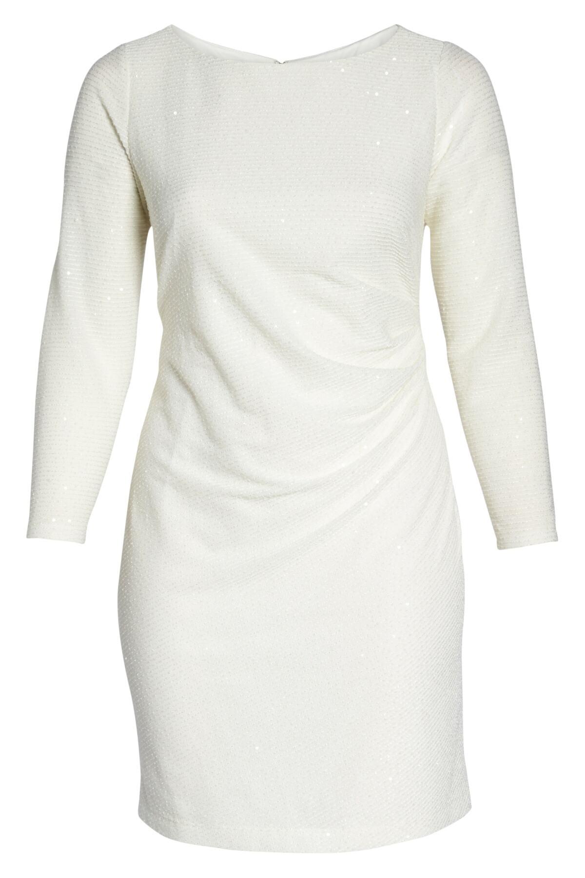 vince camuto white sequin dress
