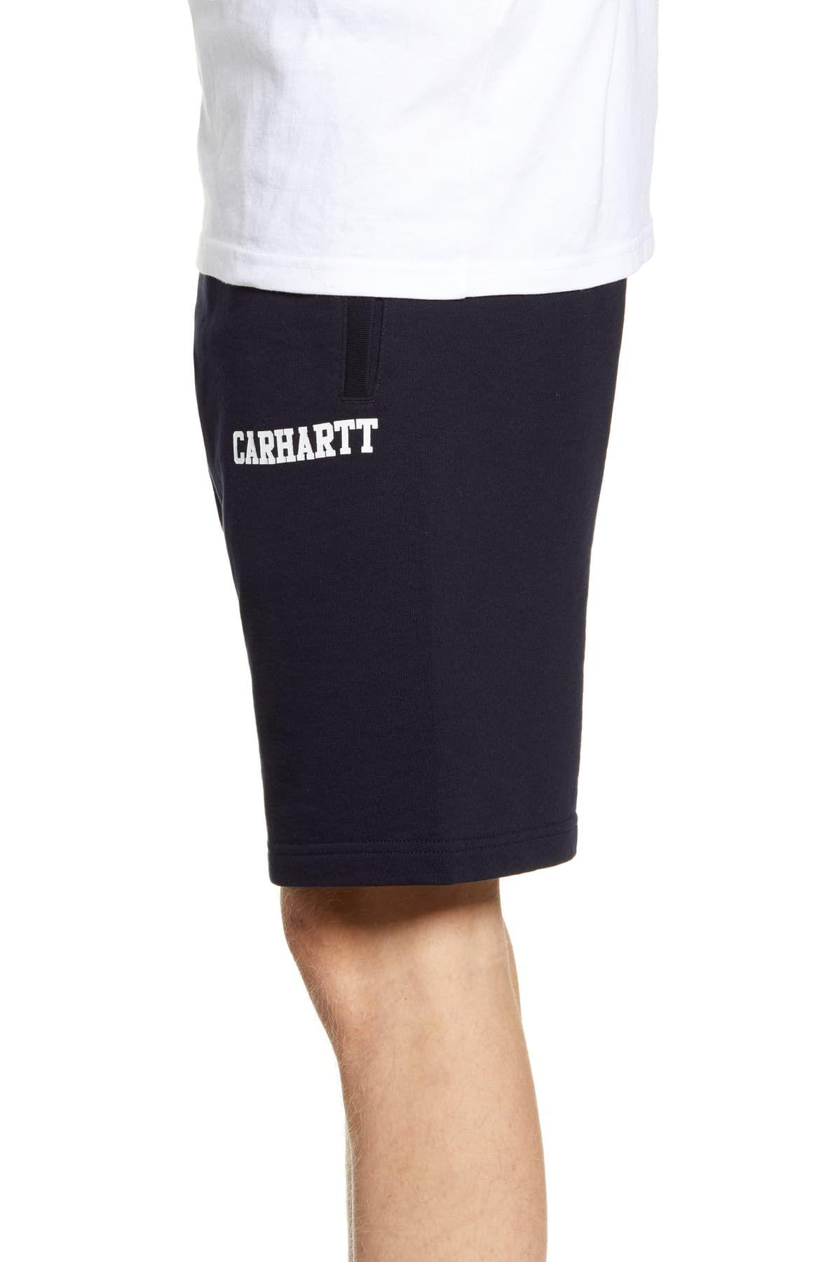 Carhartt WIP Cotton College Athletic Shorts in Dark Navy / White (Blue) for  Men | Lyst