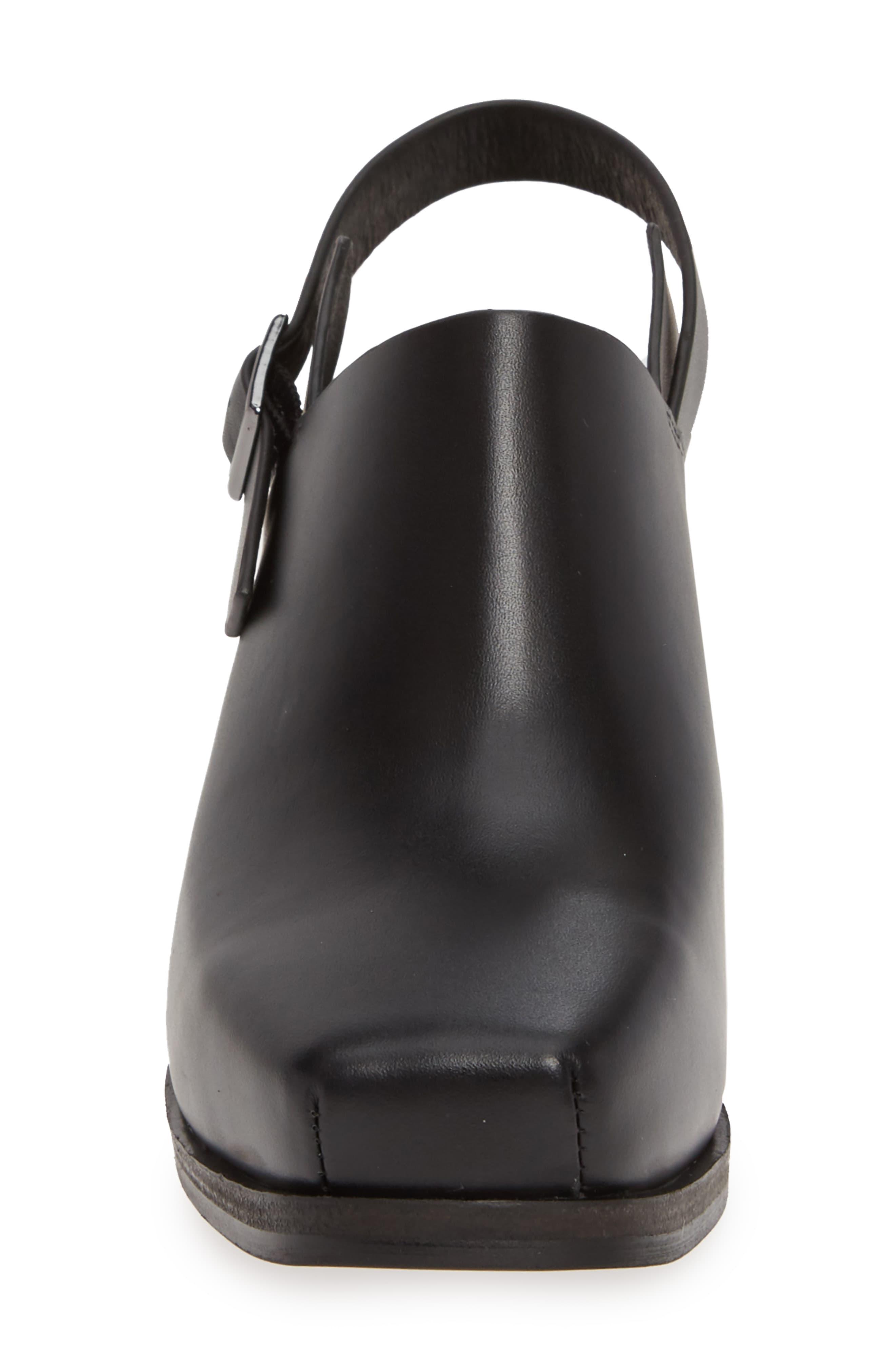 intentionally blank honcho slingback heeled clogs