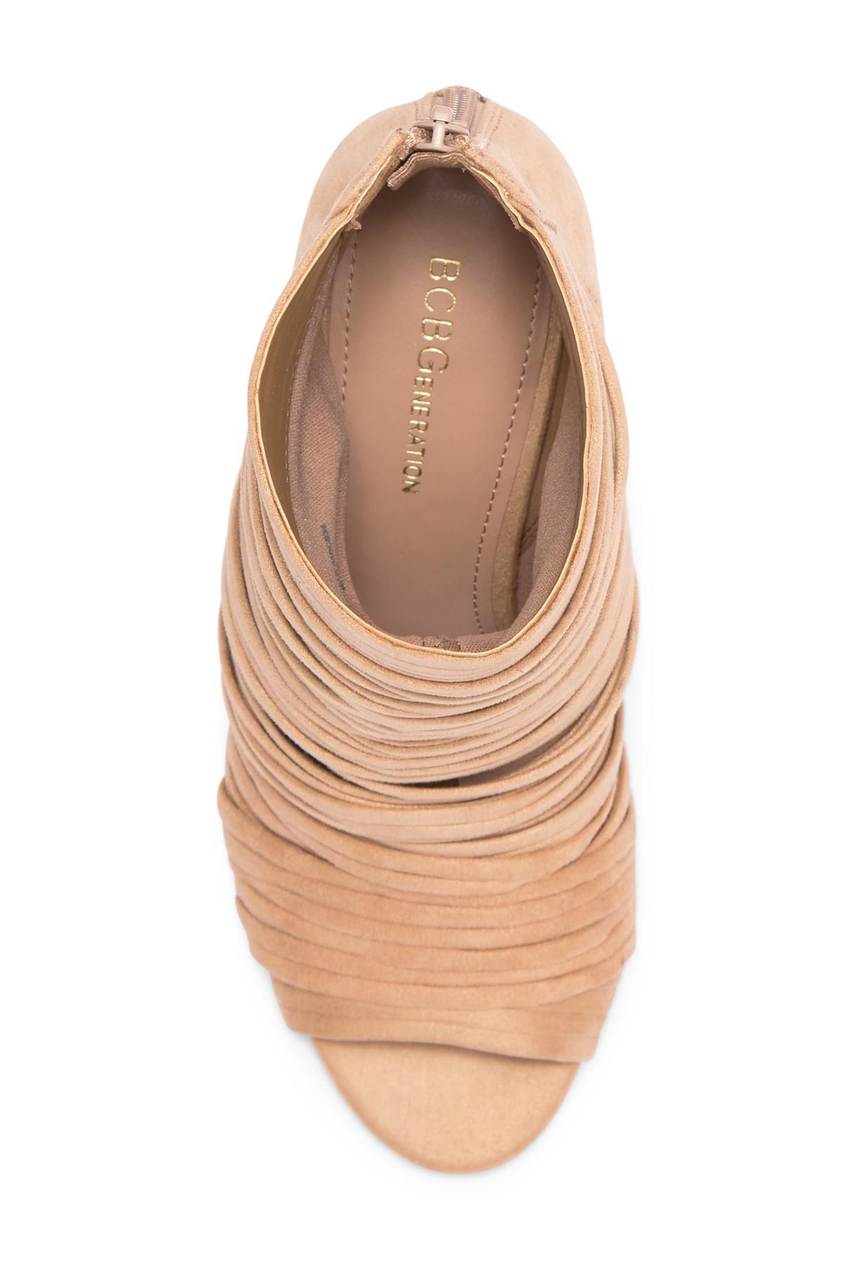 bcbg elle open toe bootie