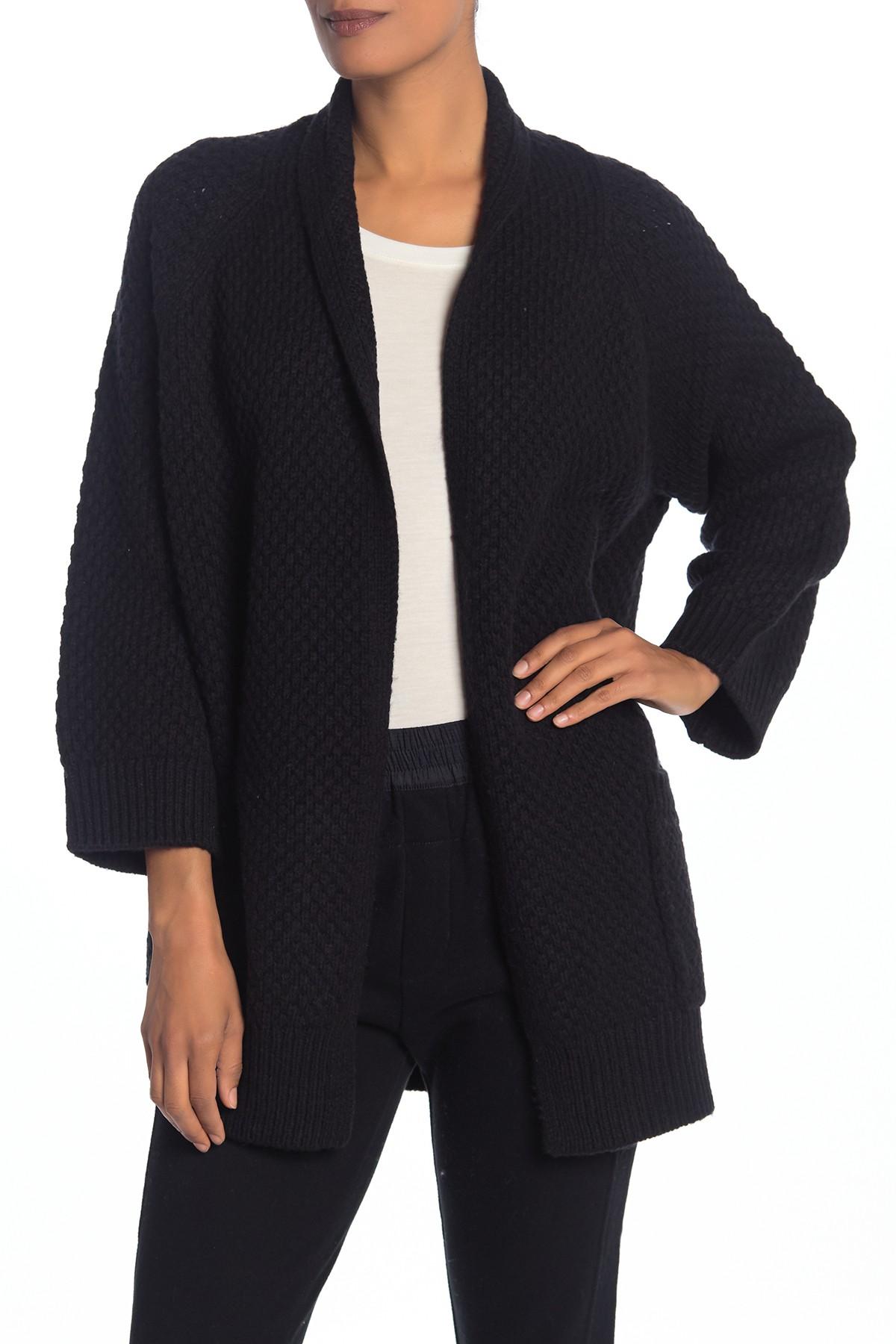 black popcorn cardigan
