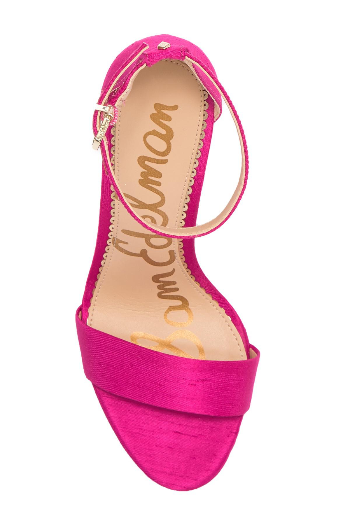 Sam Edelman Silk Yaro Block Heel Sandal in Deep Pink (Pink) Lyst