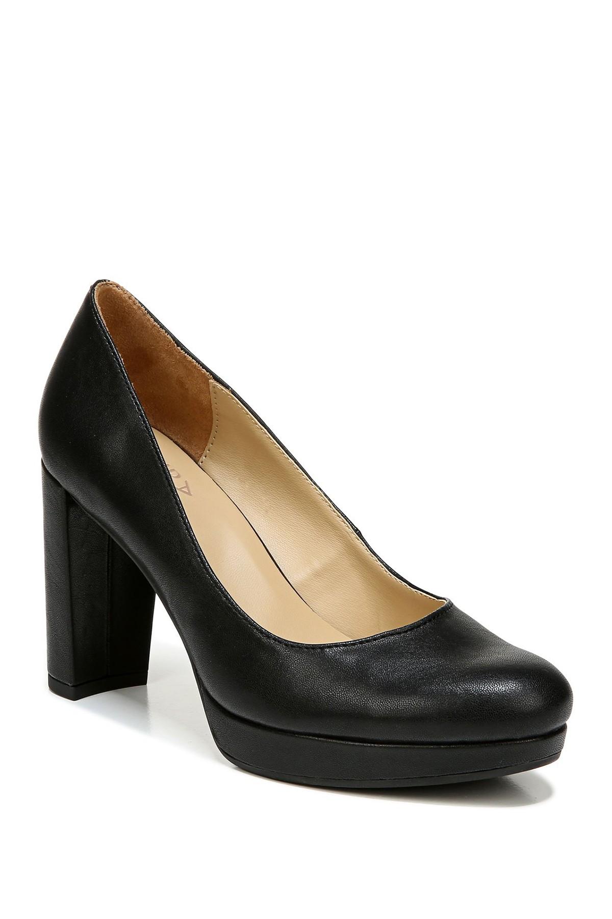 naturalizer black block heels